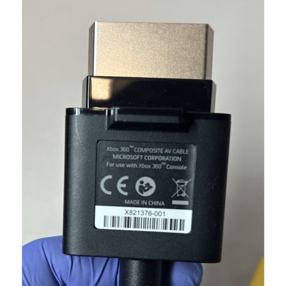 Genuine Official OEM Microsoft XBOX 360 S Slim Composite AV Audio Video Cable - Picture 5 of 6